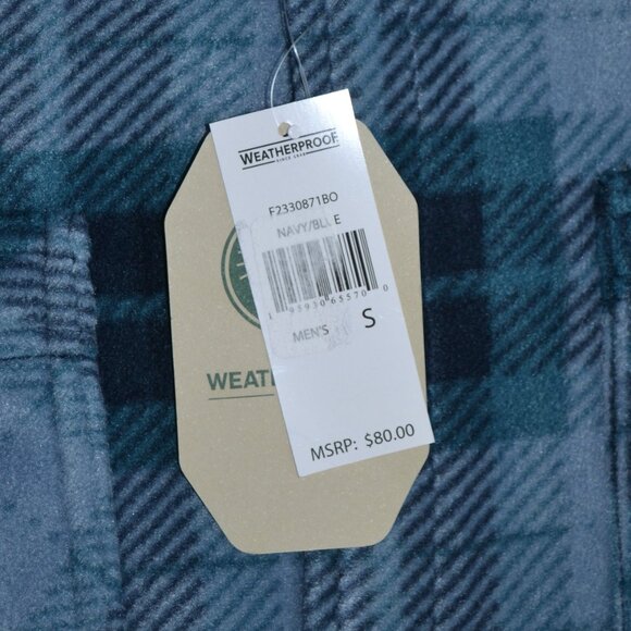 NEW Men's WEATHERPROOF VINTAGE Polar Fleece  Shirt Jacket Shacket Size S Small - Picture 5 of 6